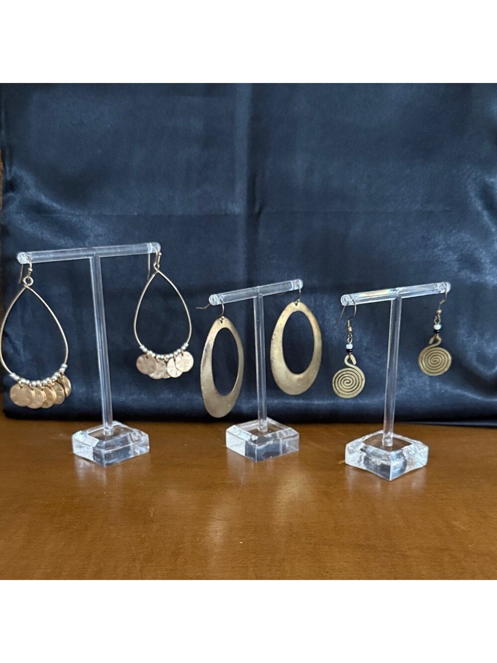 Bronze Tone Dangle Earring Bundle 3 pair